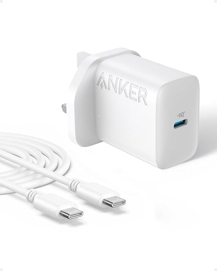 Anker Wall Charger 20W with USB-C Cable White