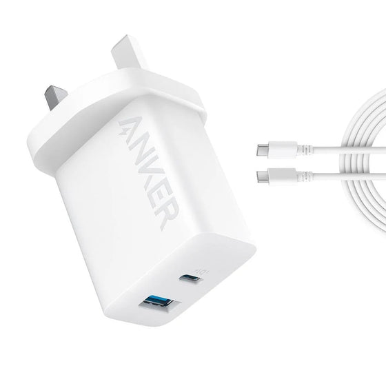 Anker Wall Charger 20W 2-Ports with USB-C Cable White