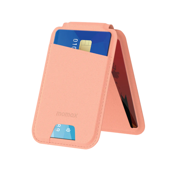 Momax 1 Wallet Magnetic st  and card holder Pink