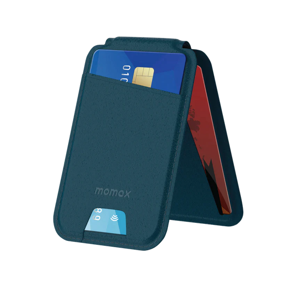 Momax 1 Wallet Magnetic st  and card holder Blue