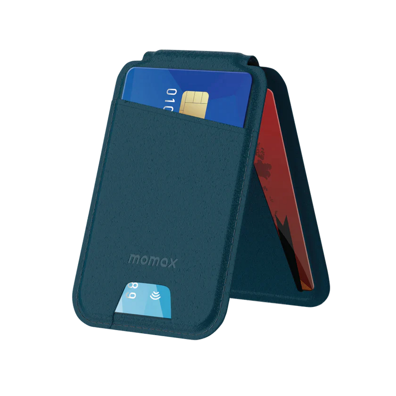 Momax 1 Wallet Magnetic st  and card holder Blue