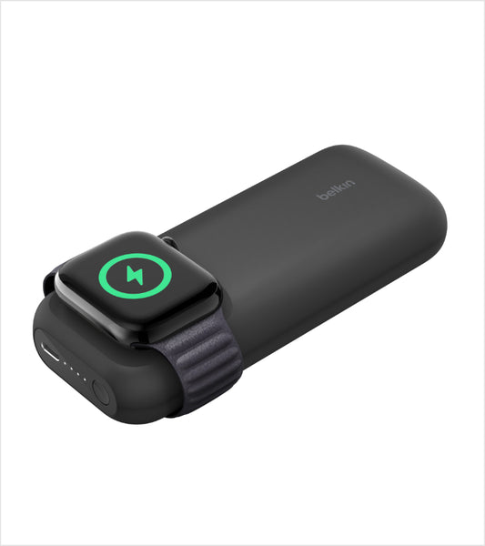 BELKIN 10K POWER BANK WITH APPLE WATCH FAST CHARGER BLACK