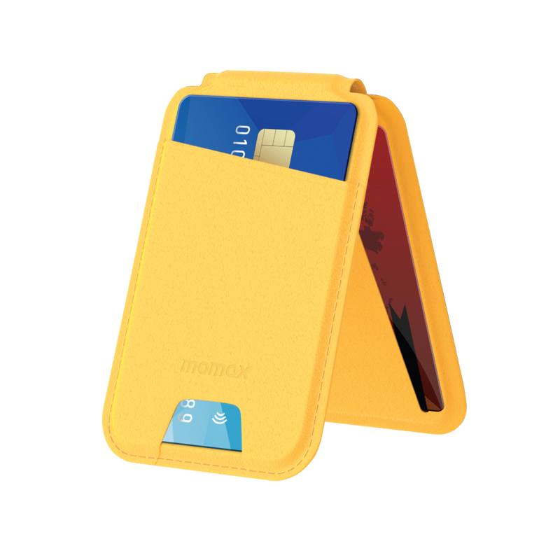 Momax 1 Wallet Magnetic st  and card holder Yellow