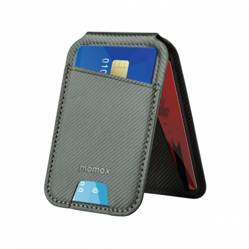 Momax 1 Wallet Magnetic st  and card holder Grey