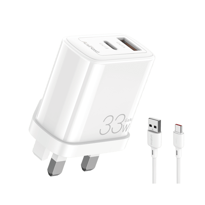 Oraimo charger  33W Fast Charging  kit with 3A Type-C cable