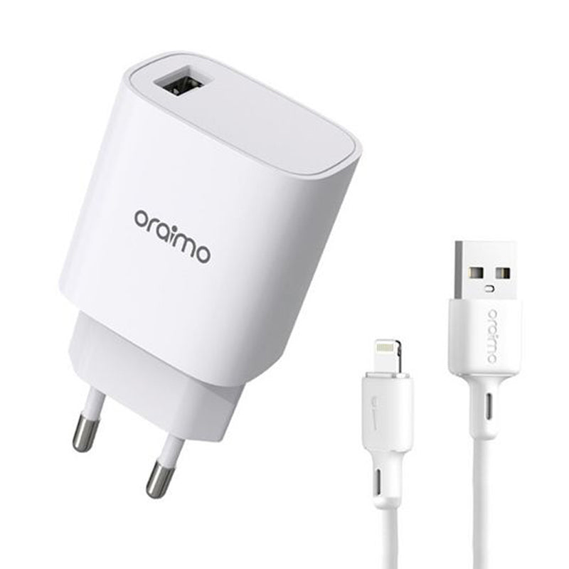 Oraimo Cannon 2 Pro 18W  Charger With LTG Cable  White