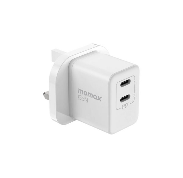 Momax One Plug 35W 2 Port GaN Mini Charge White