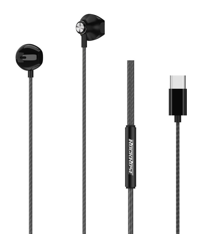 RockRose Wired EarPhone Sense Type-C Black