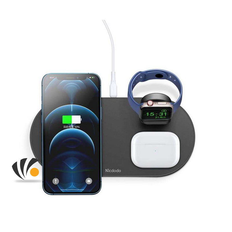 Mcdodo 15W 3 in 1 Magnetic Wireless Charger Black