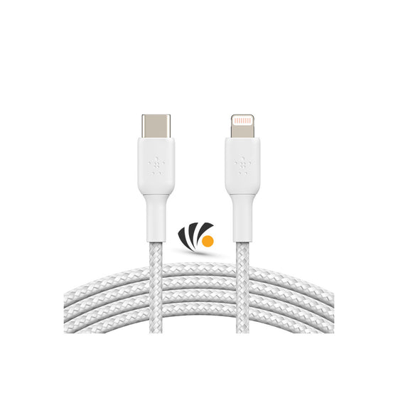 Belkin Cable USB-C To Lightning Braided 2M White