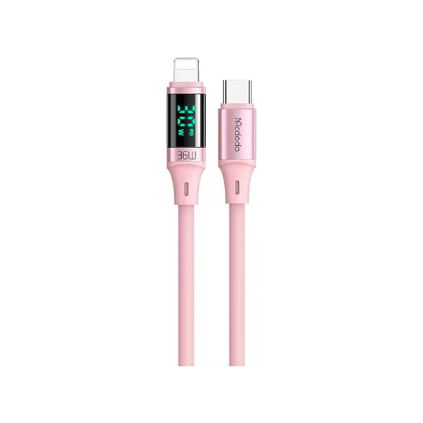MCdodo Cable DIGITAL PRO TYPE C TO LIGHTNING 36W 1.2M PINK