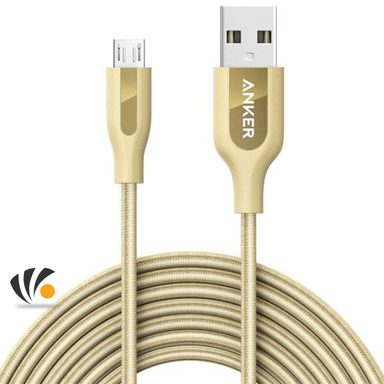 Powerline+ Micro USB 10ft UN Golden with Offline Packaging V3