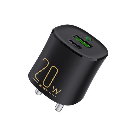 Itel Charger itel UK ICW-201U Black 20W fast charging