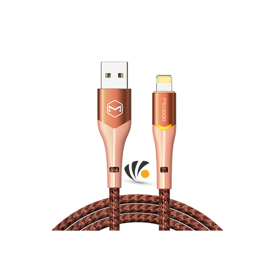 Mcdodo Magnificence Lightning Data Cable with Switching LED 1.2m Orange