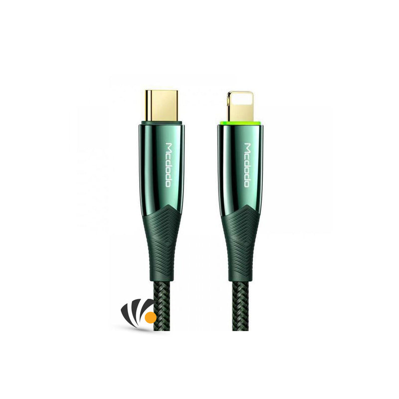 Mcdodo Shark Series Auto Power Off Type-c to Lightning Cable Green