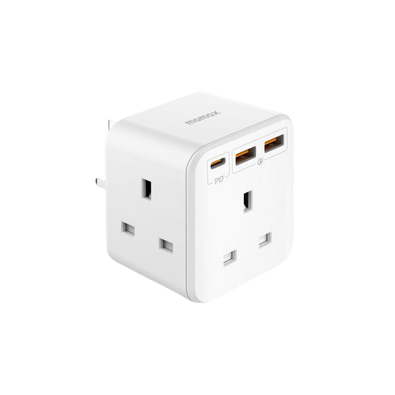 Momax ONEPLUG 3-Outlet Cube Extension Socket With USB