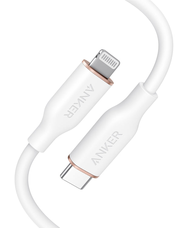 Anker PowerLine III Flow USB-C with Lightning Connector 6ft B2B - UN (excluded CN, Europe) White Iteration 1