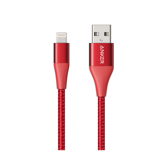 Anker Powerline+ II with lightning connector 1ft B2B - UN (excluded CN, Europe) Red Iteration 1
